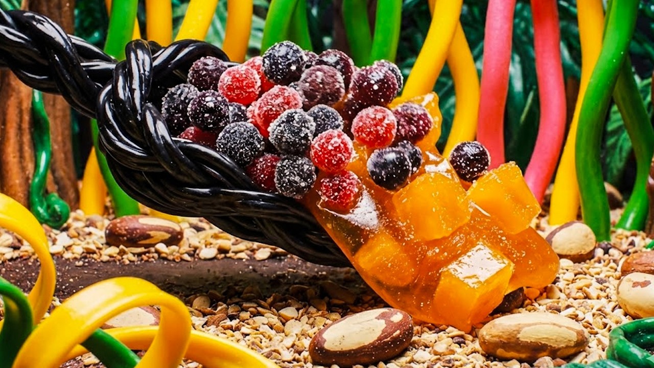 🏗️ EXCAVATOR DESTROYS GIANT CANDY WORLDS: Most Satisfying Dessert Destruction Ever ASMR