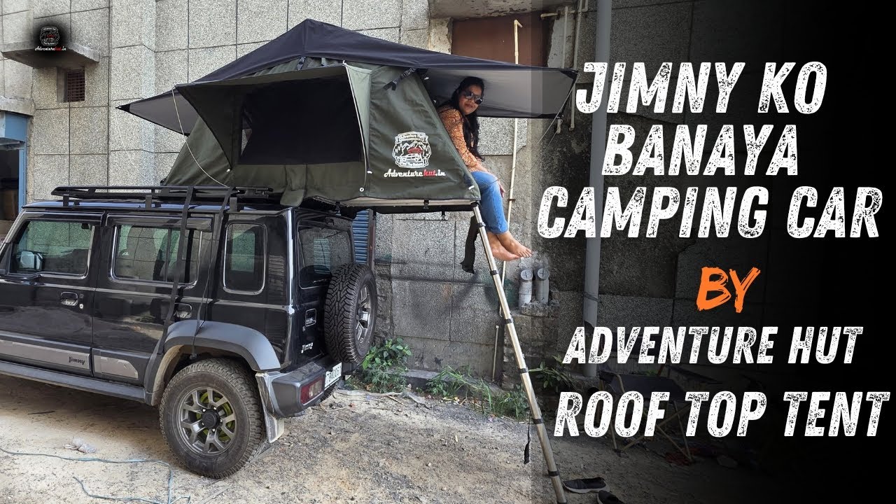 Roof top tent on Jimny #rooftoptent #adventurehut #jimmy #thar #camping #maruti #mahindra #jimny4x4