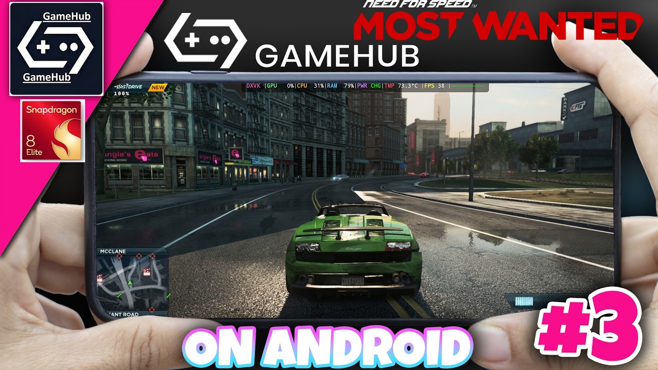 NFS Most Wanted 2012 on Android (PC Games on Android) | GameHub Emulator + Snapdragon 8 Elite