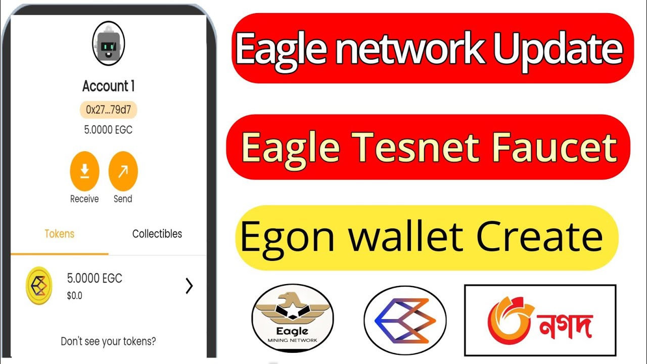 Eagle Network testnet faucet Clem Eagle network New Update Egon wallet Create Process 2023