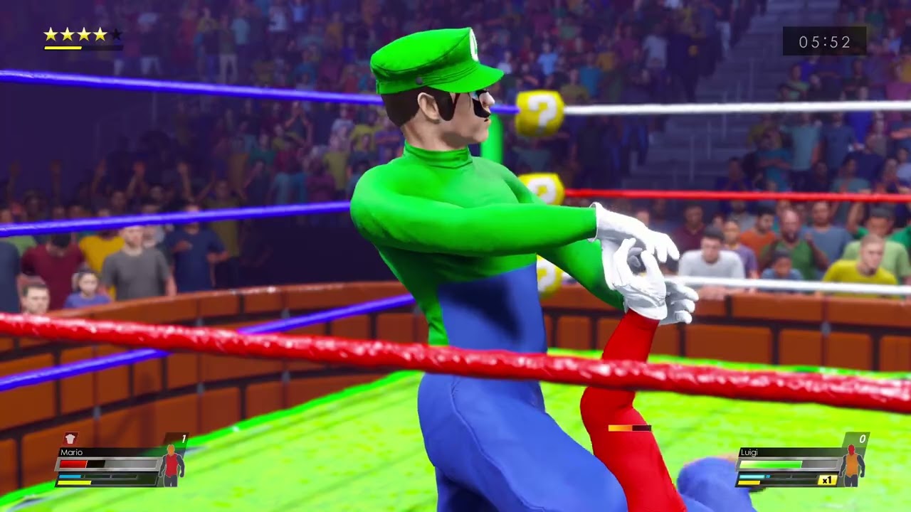 WWE 2K22: MARIO vs. LUIGI at MARIO WORLD ARENA