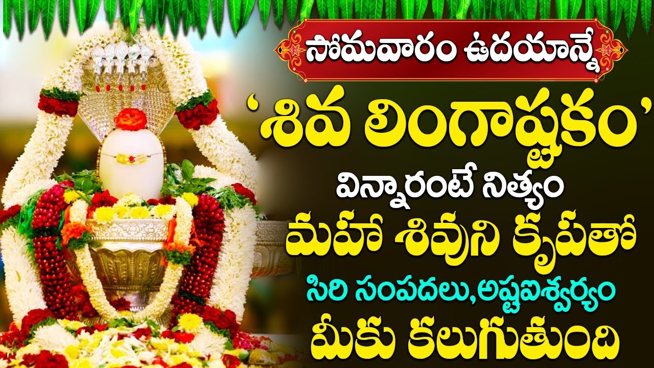 శివ లింగాష్టకం వింటే అష్టఐశ్వర్యాలు కలిగి శివుని కృప మీ పైన ఉంటుంది | Shiva Lingashatakam