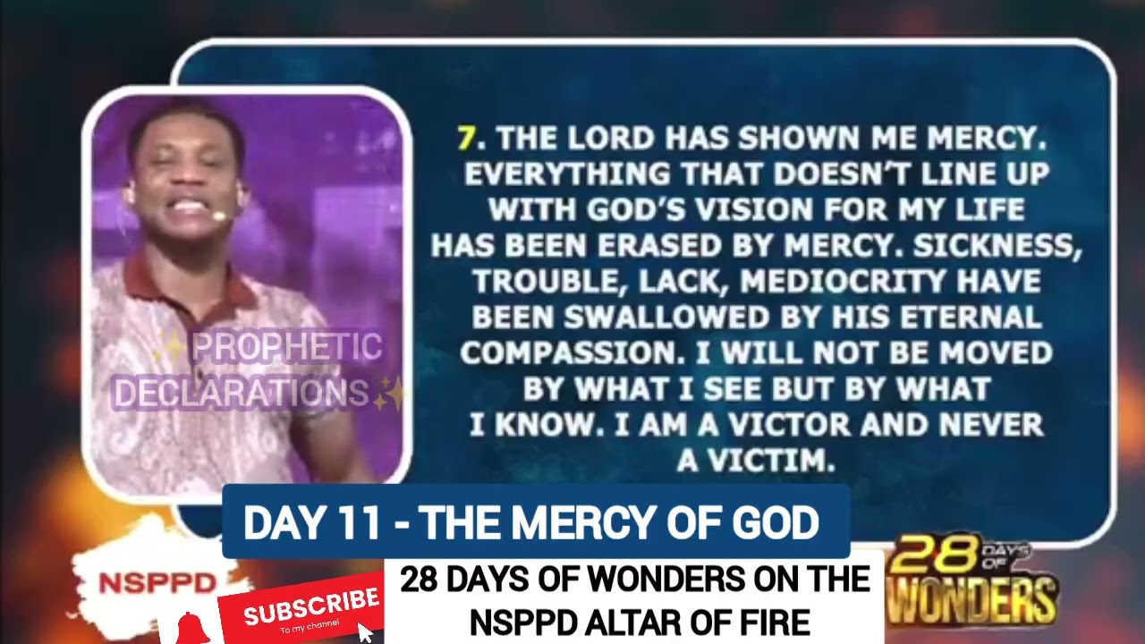 The Mercy of God – Day 11 Declarations | 28 Days of Wonders