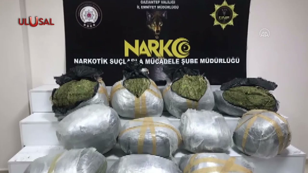 Gaziantep'te 111 kilogram uyuşturucu