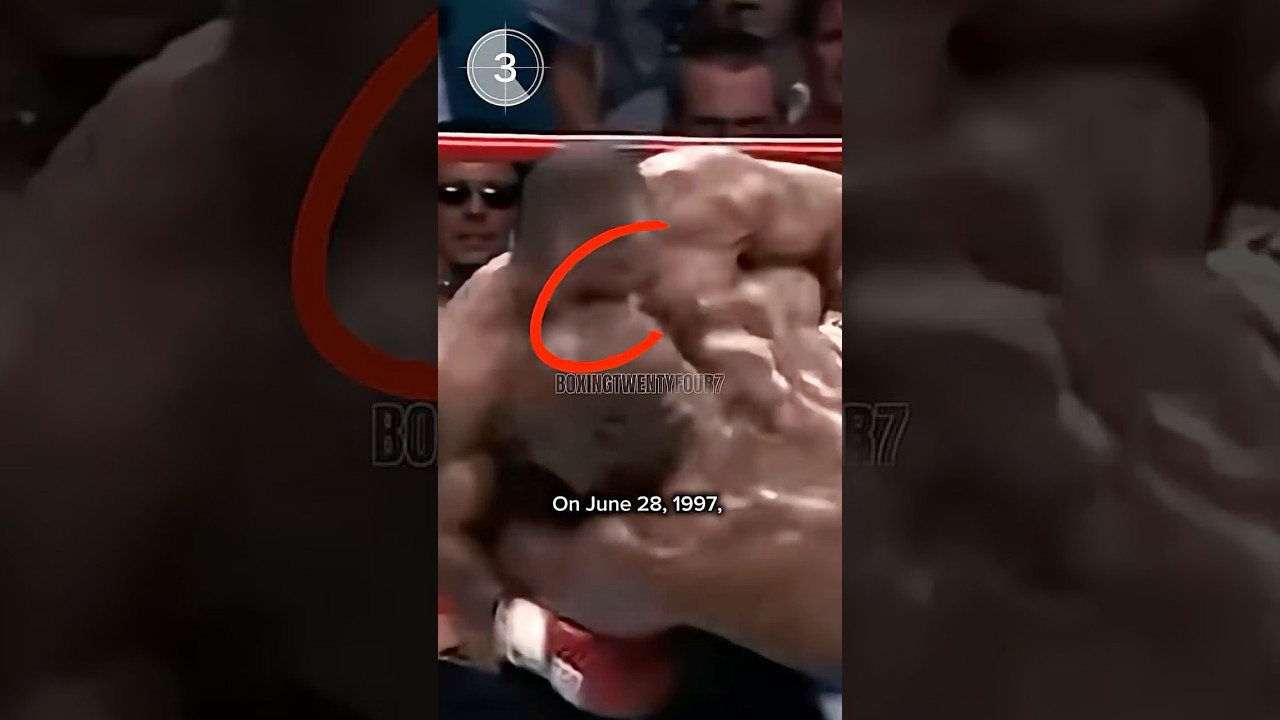Mike Tyson vs Evander Holyfield II — ear bite. 