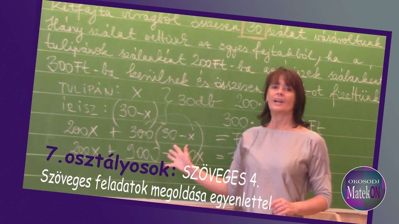 7. osztályosok: SZÖVEGES 4.