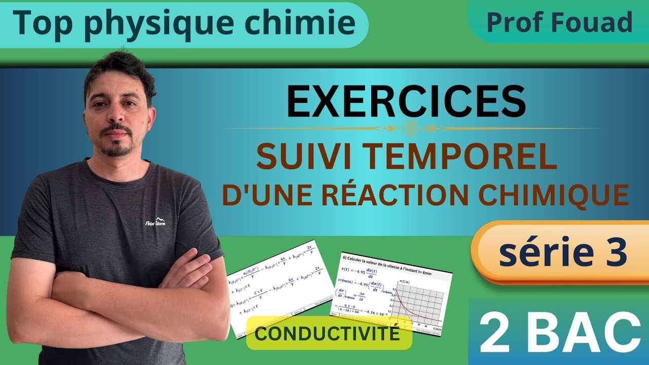 Exercices : suivi temporel d'une r&eacute;action chimique 2BAC : suivi par conductivit&eacute; 