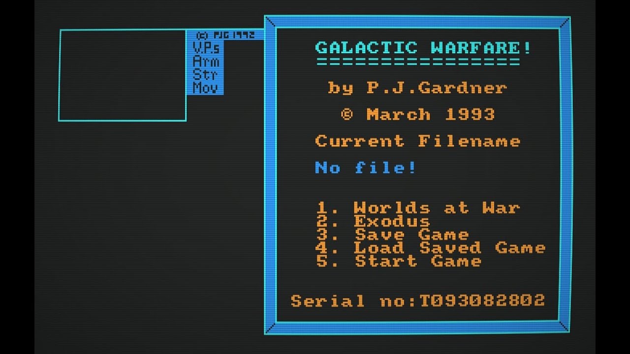 Galatic Warfare - Amstrad CPC - Short gameplay