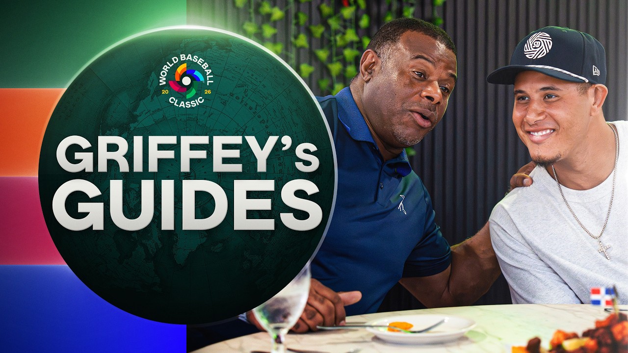 Ken Griffey Jr. chatting it up with Team DR star Manny Machado! | Griffey's Guides