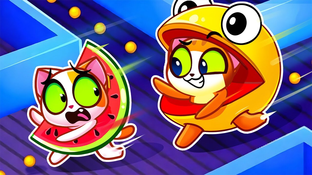 Yummy & Healthy Food in PacMan World for Kids 🍎