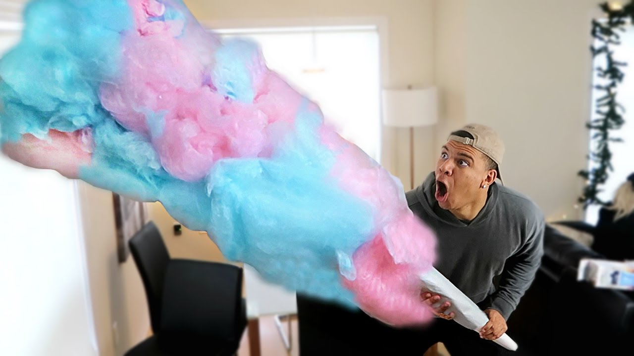 DIY GIANT COTTON CANDY!! (10+ FEET)