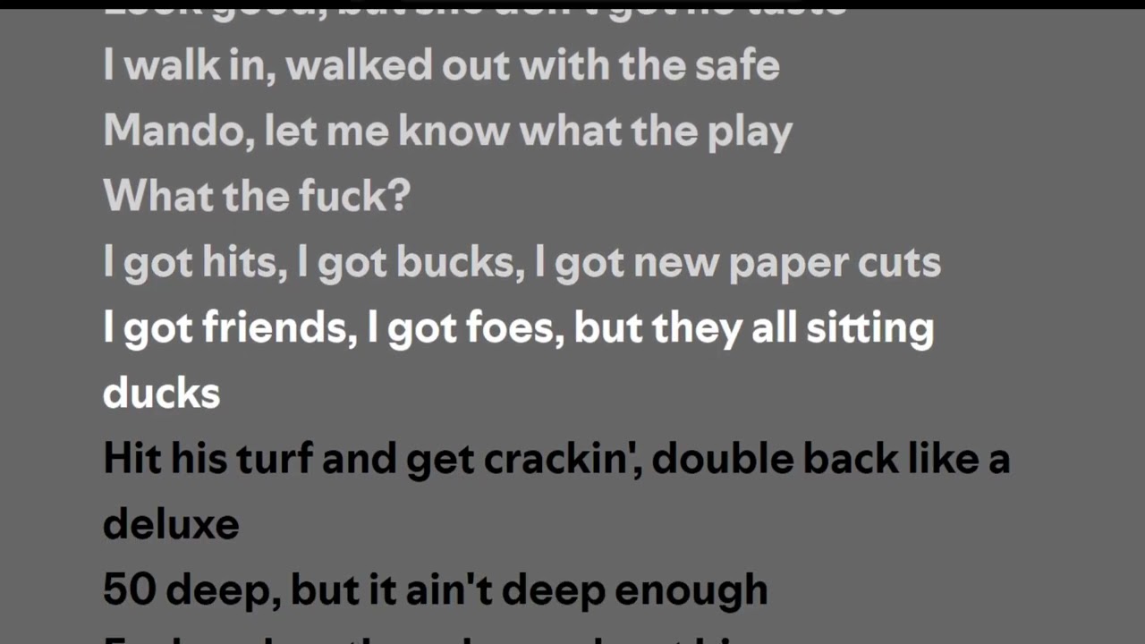 Kendrick Lamar -  squabble up (Lyrics)
