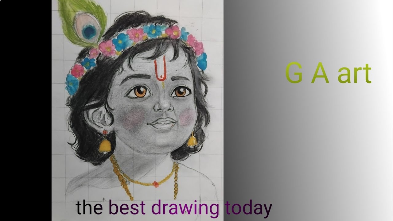 Krishna ji drawing 