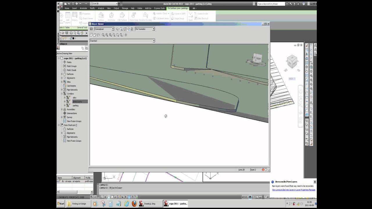 PROCAD NetCafe Autodesk Civil 3D 2012 - U'Civilizowany parking