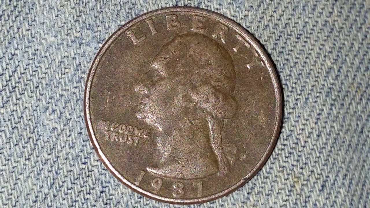 1987 P WASHINGTON QUARTER - DARK TONING