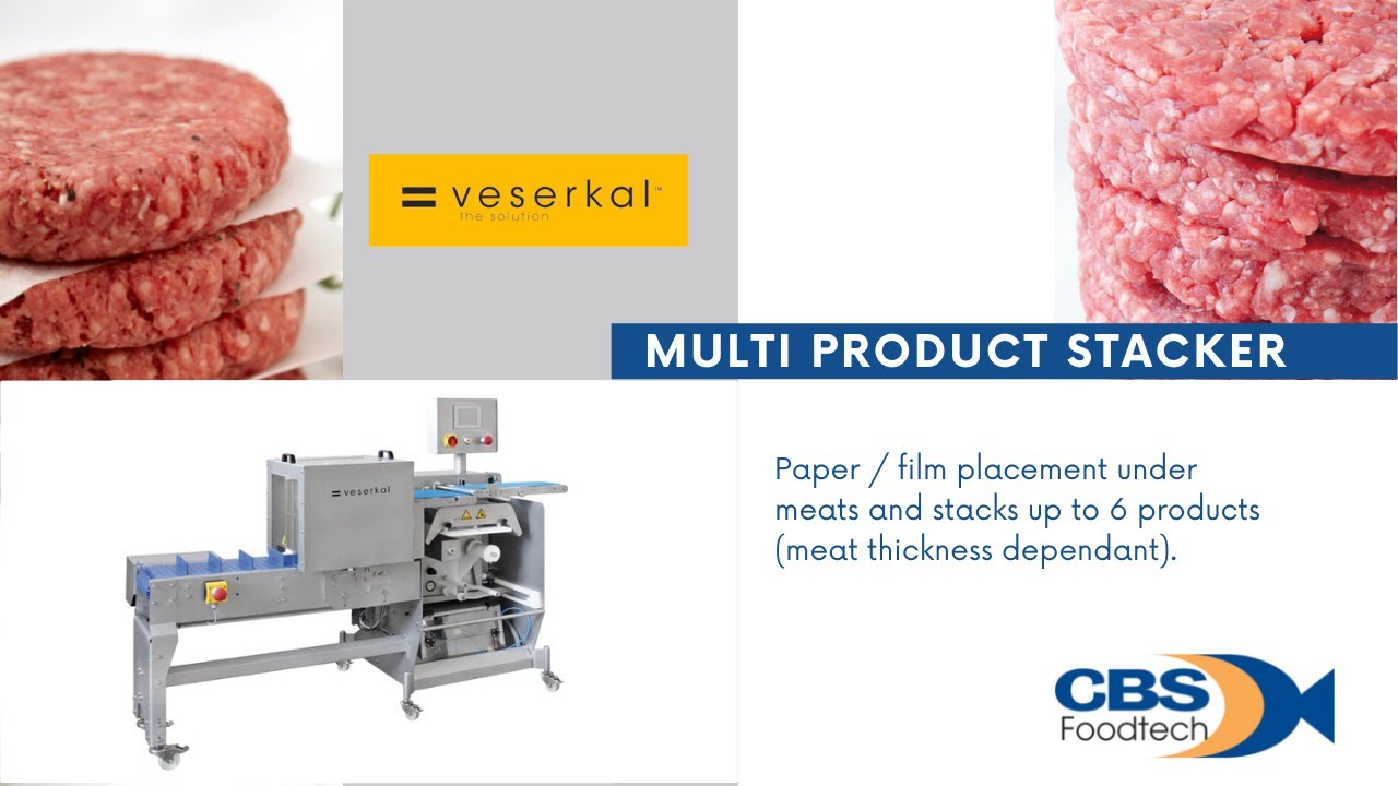 Multi Product Stacker - Automates paper placement and stacks hamburgers