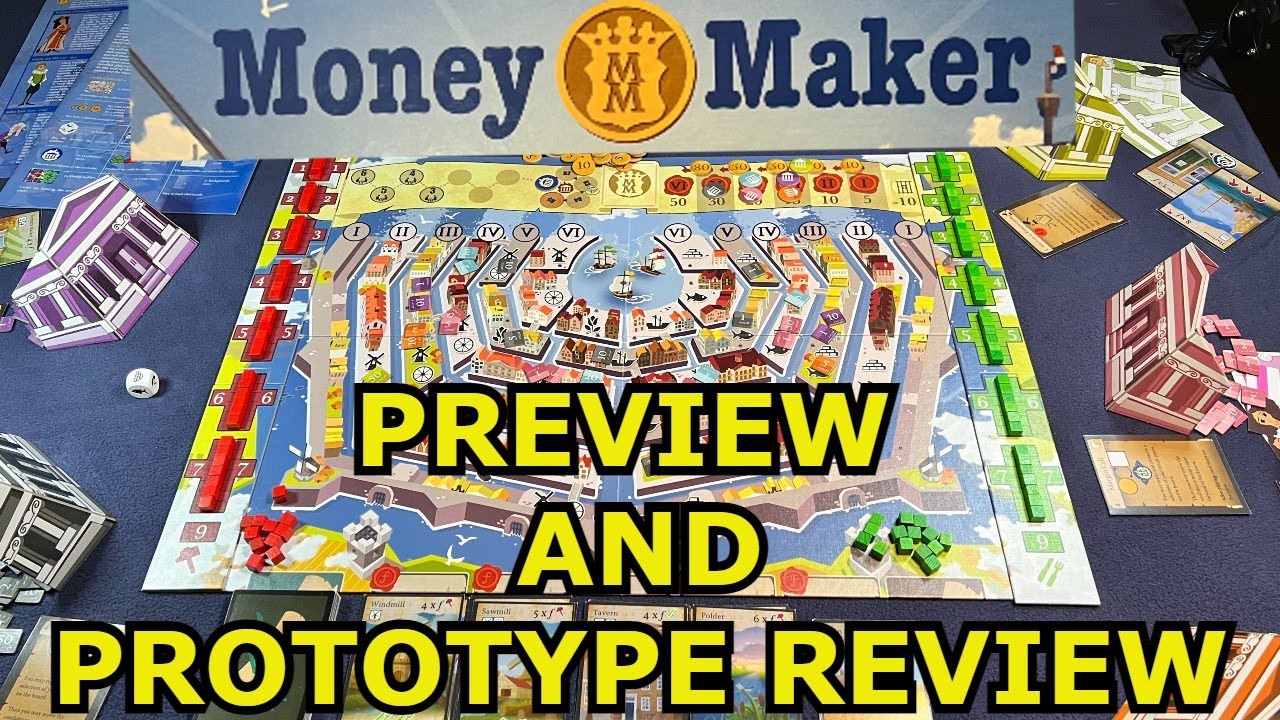 Money Maker Board Game - Preview and Prototype Review