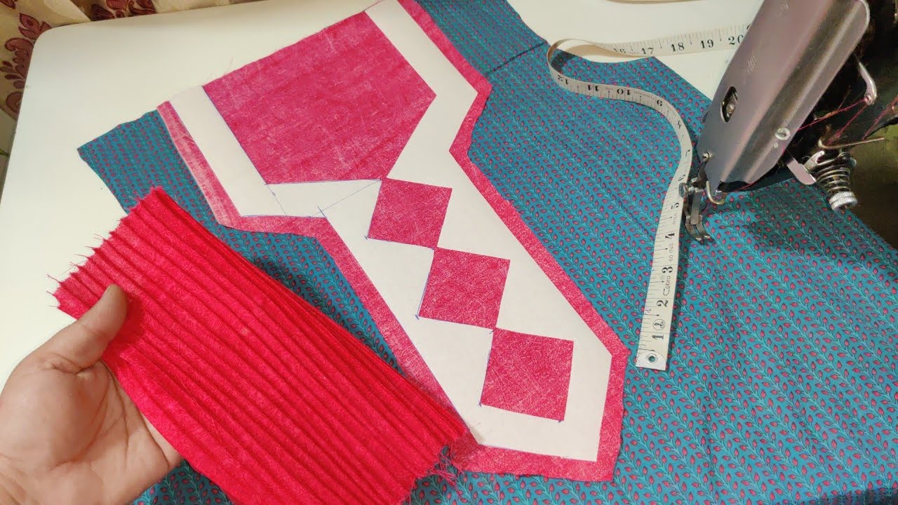 Pintex/Pintucks से बनाएं Printed Kurti का Graceful डिजाइन/ Printed Kurti Neck Design