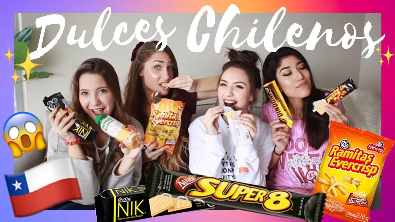 PROBANDO DULCES CHILENOS ft Yoana Marlen, Juli Berea Y Bren Sander