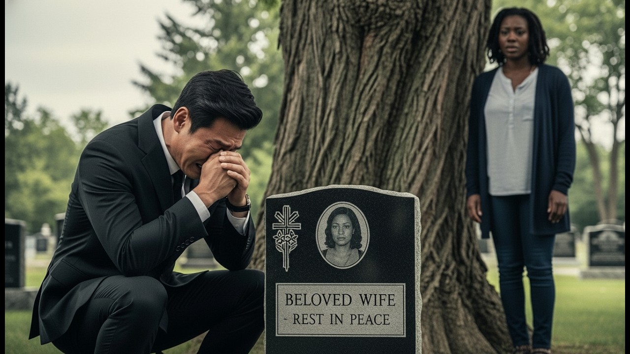 Korean Mafia Boss in Tears at Her Burial–Not knowing she’s Alive and looking at Him   Made with Clip