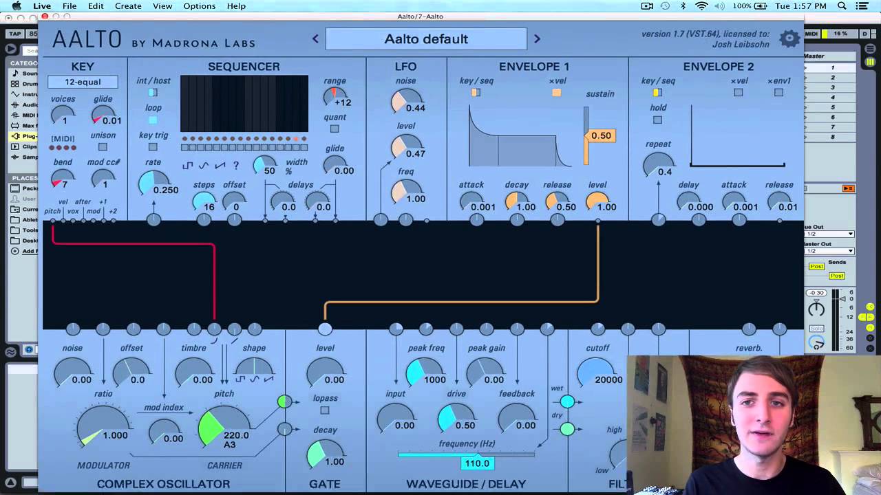 Aalto Tutorial #1: Header and Patcher
