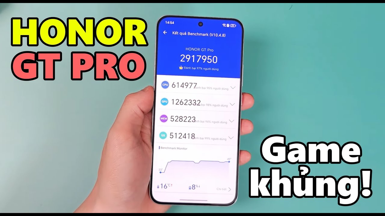Test Game HONOR GT PRO - Snap 8Elite Ép xung siêu khỏe, tần số lấy mẫu 1000HZ....