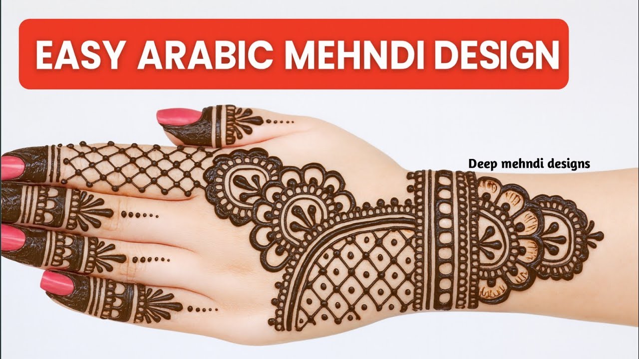 Very Beautiful Arabic Mehndi Design | Easy Arabic Mehndi for Back Hand | Latest Mehndi Tutorial 2025