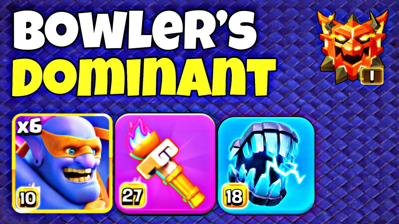 Unstoppable Super Bowler Smash DESTROYS TH18 Legend League Bases! Clash of Clans 2026