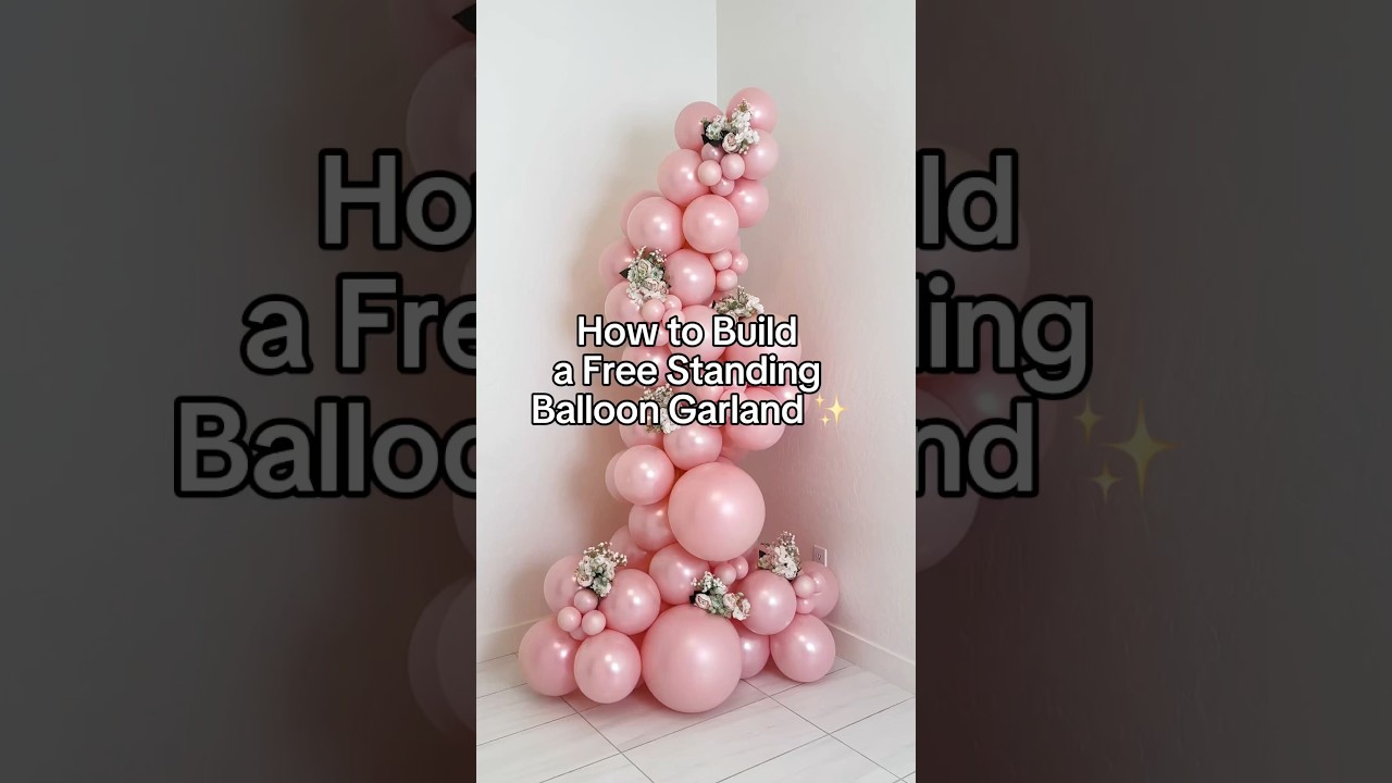 How to Build a Free Standing Balloon Garland | Easy DIY Balloon Arch Tutorial for Beginners