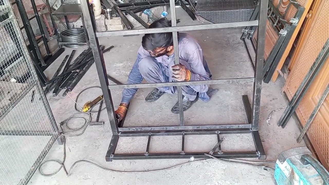 Making Iron bed.
