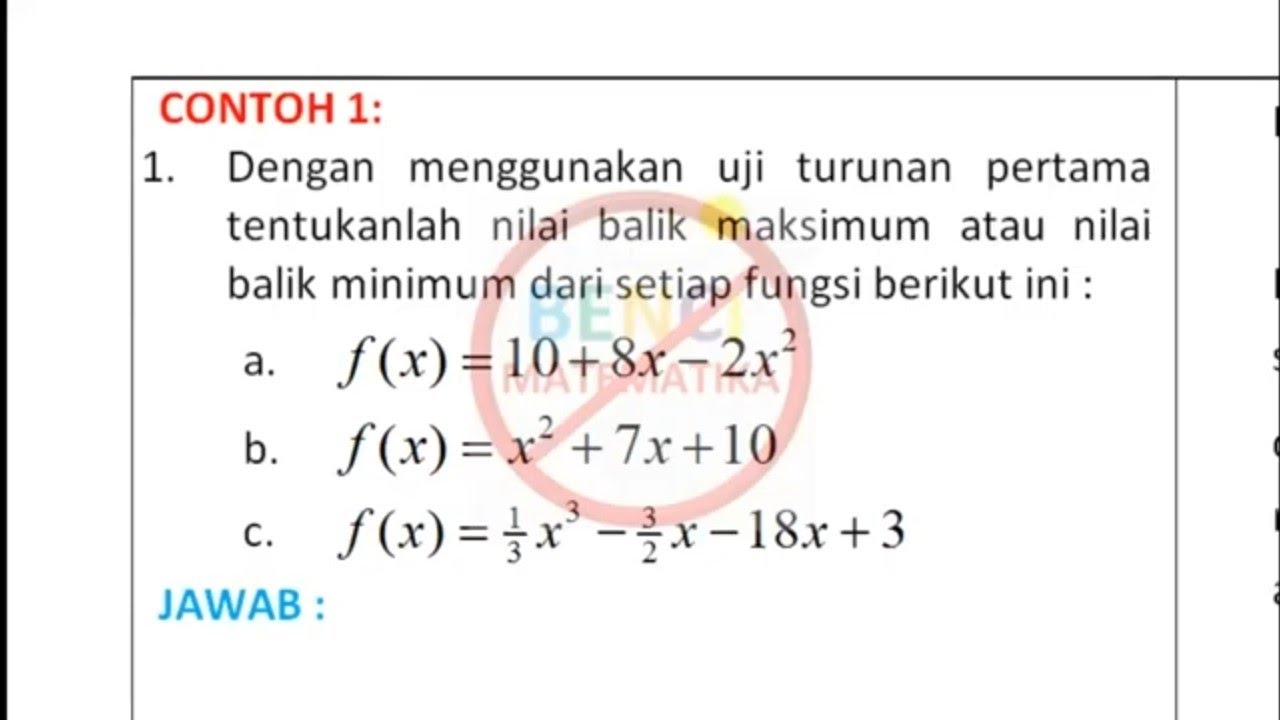Nilai Balik Maksimum Minimum Contoh 1 revisi
