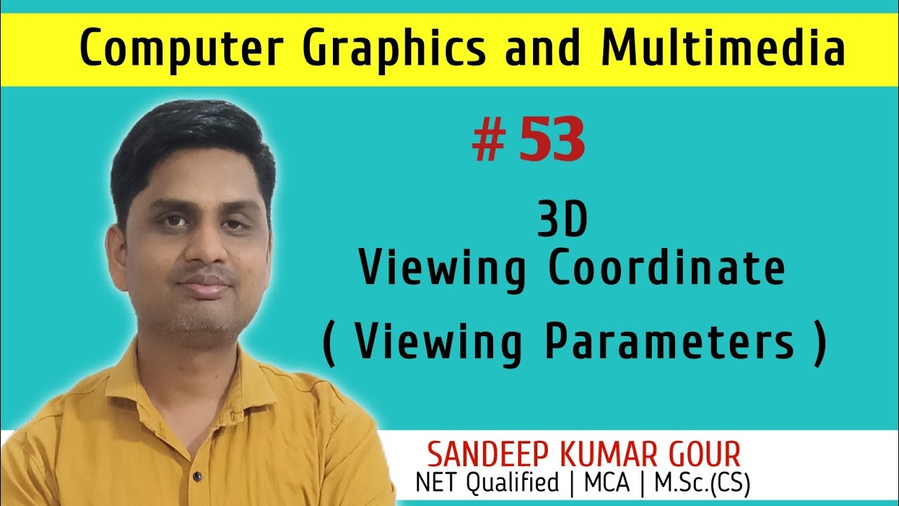 Viewing parameters | Viewing Coordinates in three dimensional 