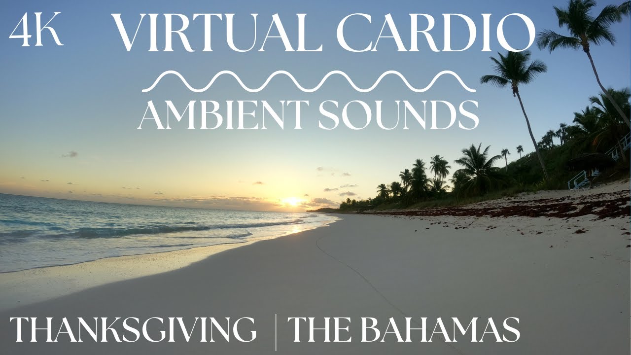 Virtual Bahamas Sunrise Beach Ride | Thanksgiving Cardio for Bike, Treadmill, Elliptical