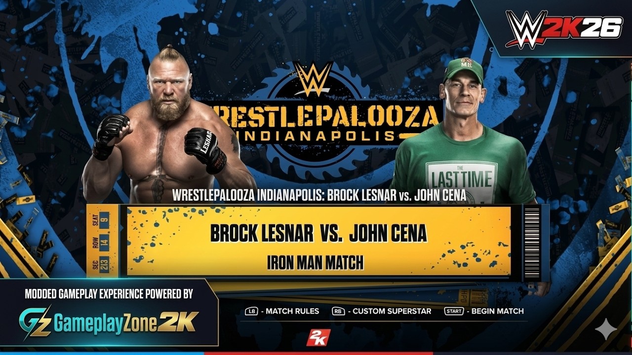 Brock Lesnar vs John Cena : EPIC MATCH! | WWE 2K26 Gameplay (PC 4K60Fps)