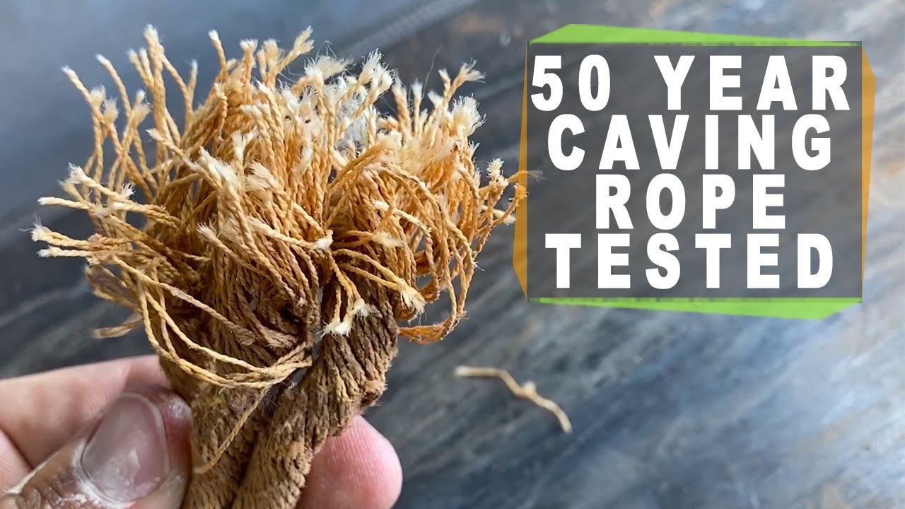 50 year old cave rope break tested in slow motion