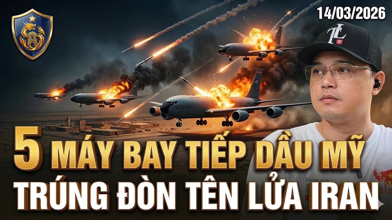 Trực tiếp:5 máy bay tiếp dầu Mỹ 'trúng đòn tập kích tên lửa Iran'