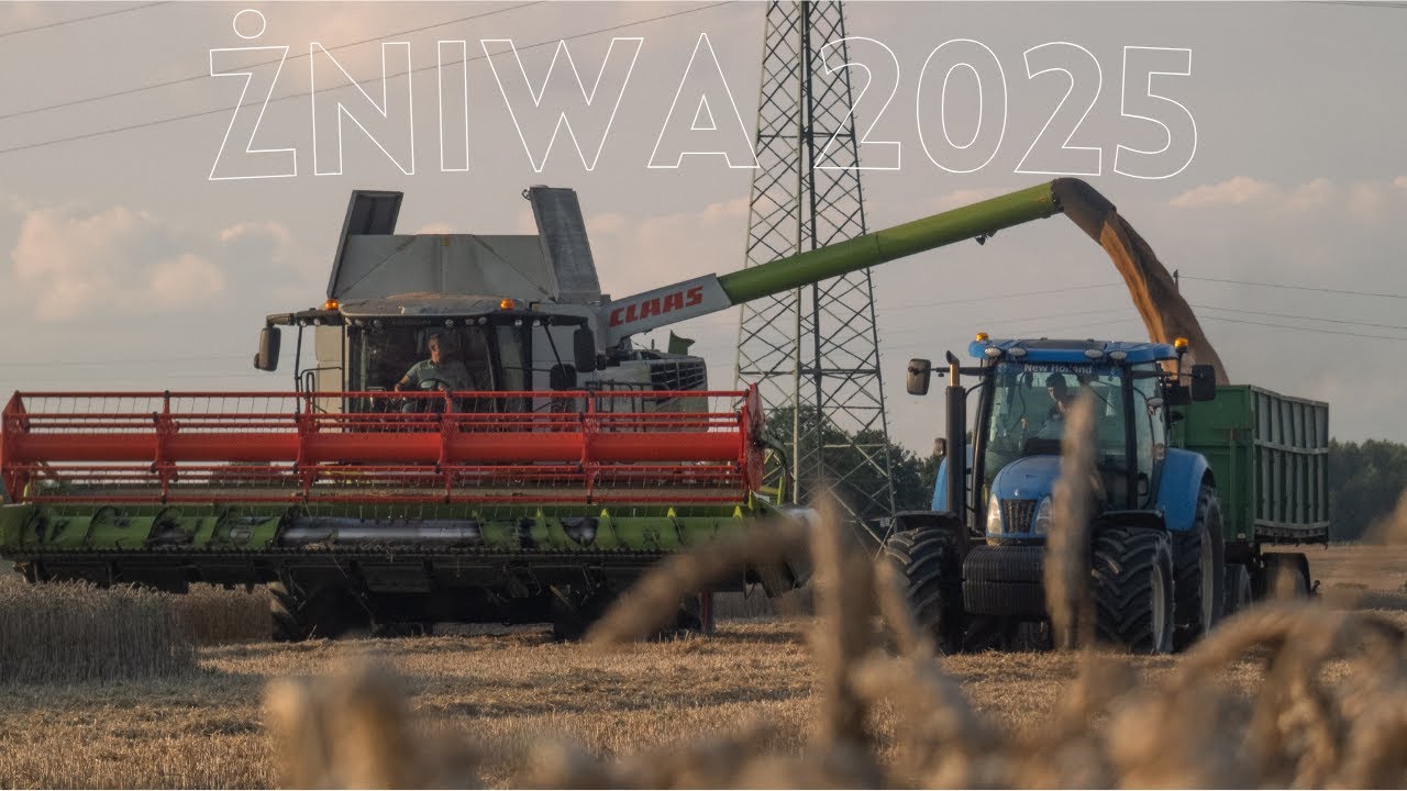 🌾Żniwa 2025 przy zachodzie słońca☀️Klimat jest😍Lubuskie