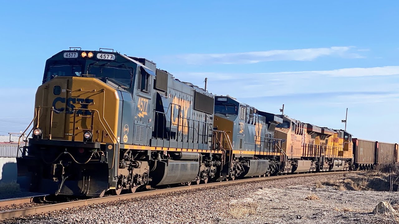 CSX #4577 leading Roseport Coke Empties doing a headroom move on the UP Adams Sub - 2/16/2026