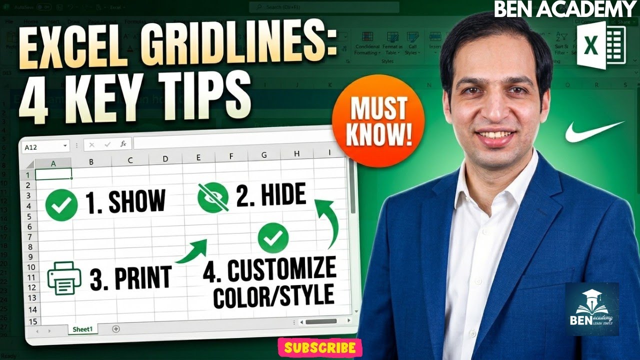 Excel Gridlines Explained: Show, Hide, Print & Customize Them Easily