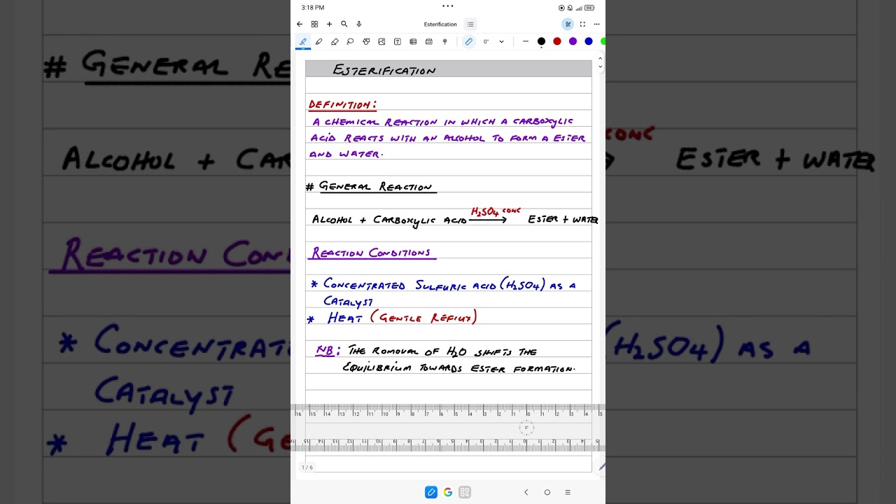 ESTERIFICATION Part One