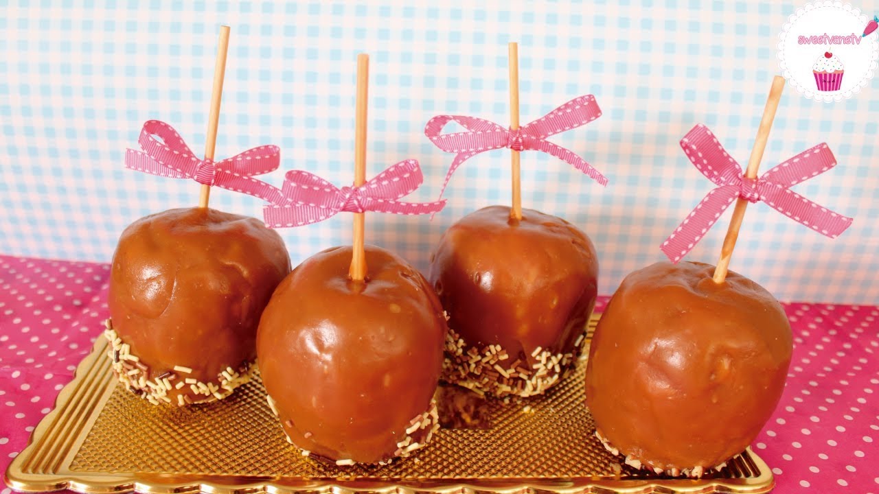 MANZANAS CON CARAMELO deliciosas 🍎  Postres de Vane