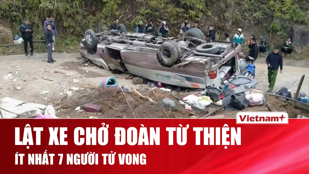 NÓNG: Kinh hoàng hiện trường lật xe 29 chỗ chở đoàn từ thiện ở Lào Cai, ít nhất 8 người tử vong