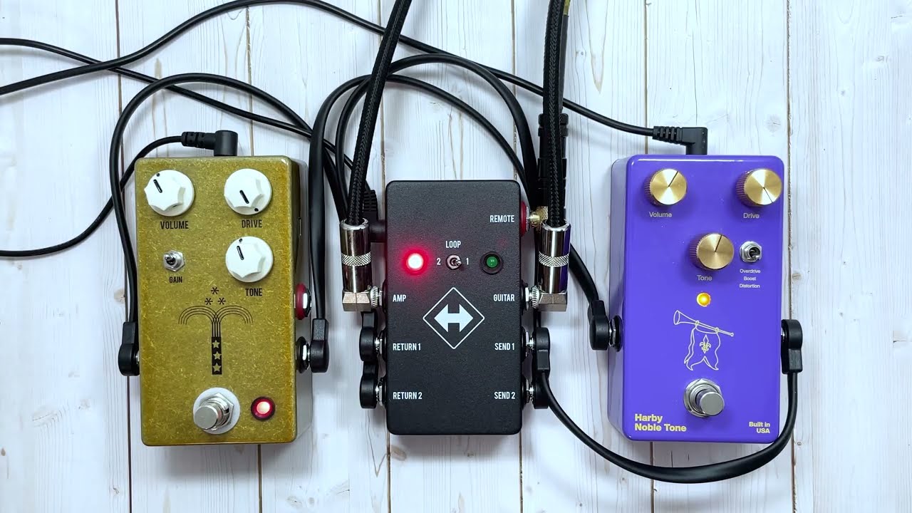 testing new setup lmk what you think?!? JHS Morning Glory versus Noble Tone by Harby Pedals