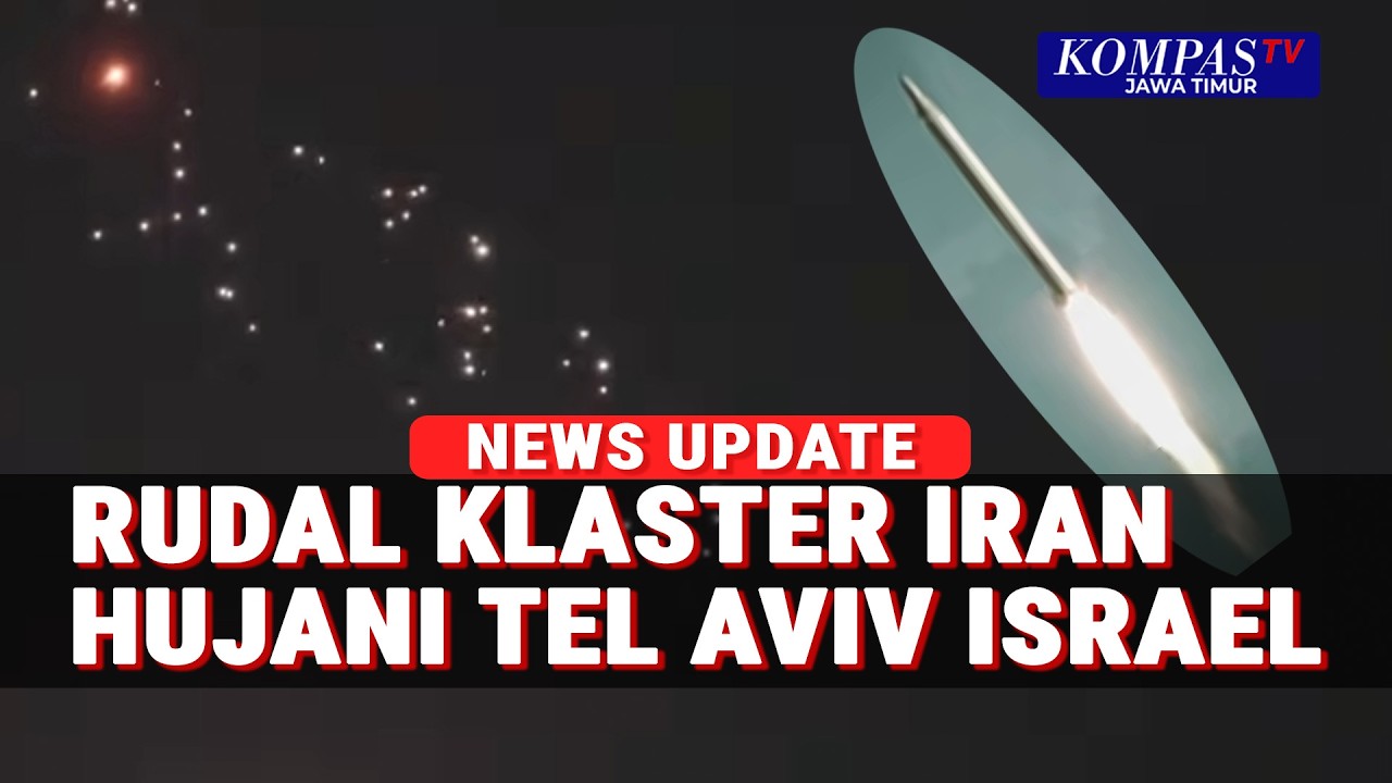 Langit Israel Dibombardir! Penampakan Rudal Klaster Iran Hujani Tel Aviv Balas Kematian Ali Larijani
