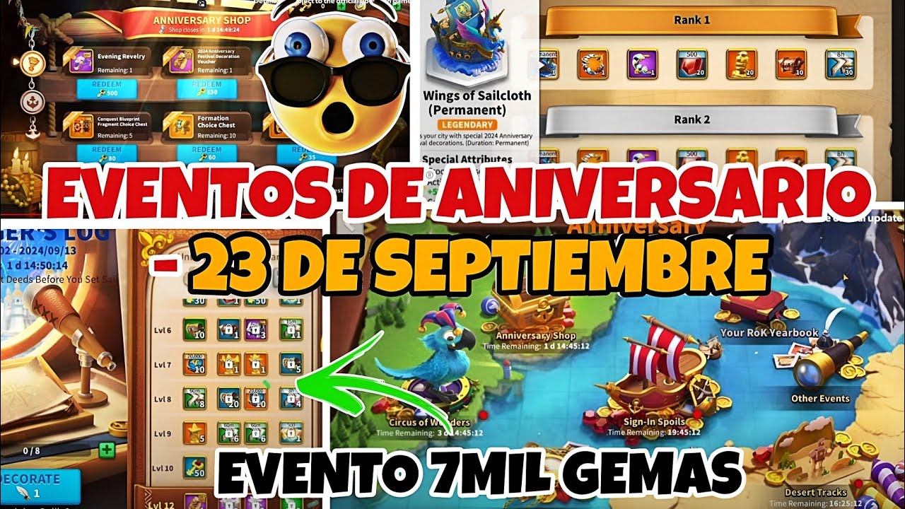 EVENTOS DE ANIVERSARIO PARA EL 23 Y PLANES ESPECTACULARES PARA RISE OF KINGDOMS