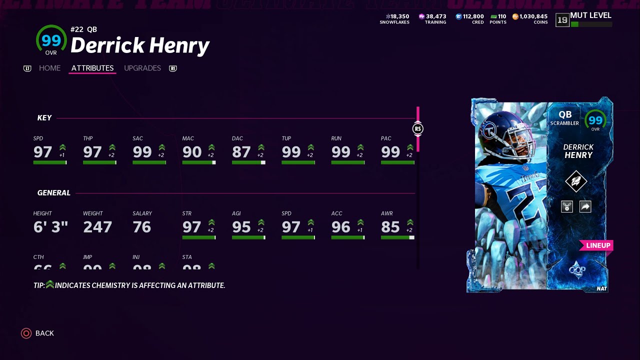 DERRICK HENRY IS YOUR FATHER. MUT 22 QB DERRICK DEBUT!