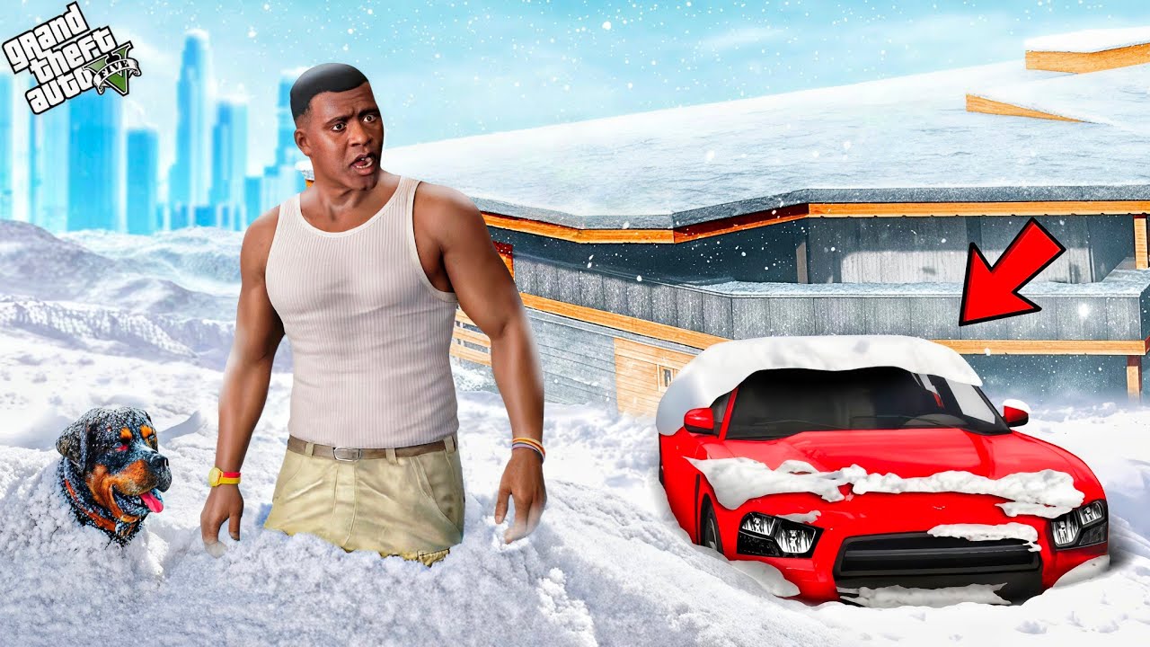 Franklin Saving His House From Snow Storm|| Gta 5