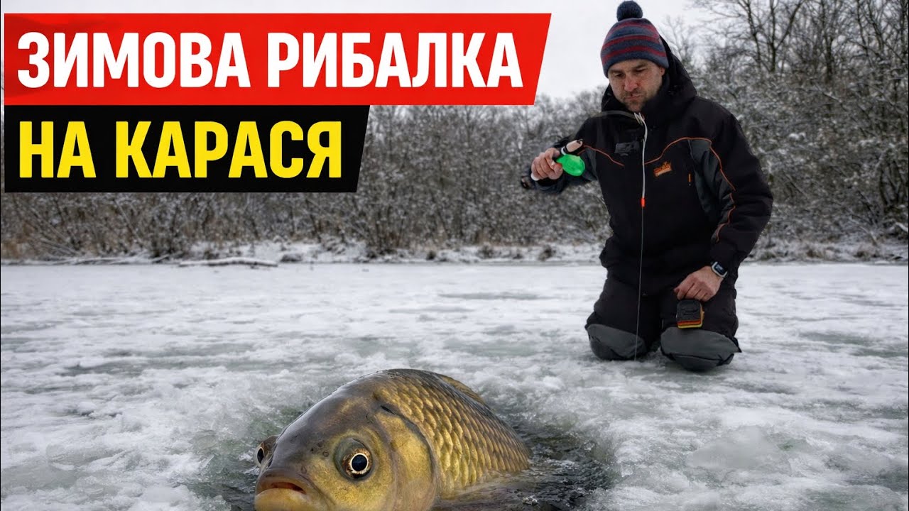 Мордаті карасі з криги. Відкриття сезону льодової риболовлі #дозариболовлі #крига #риболовля #карась