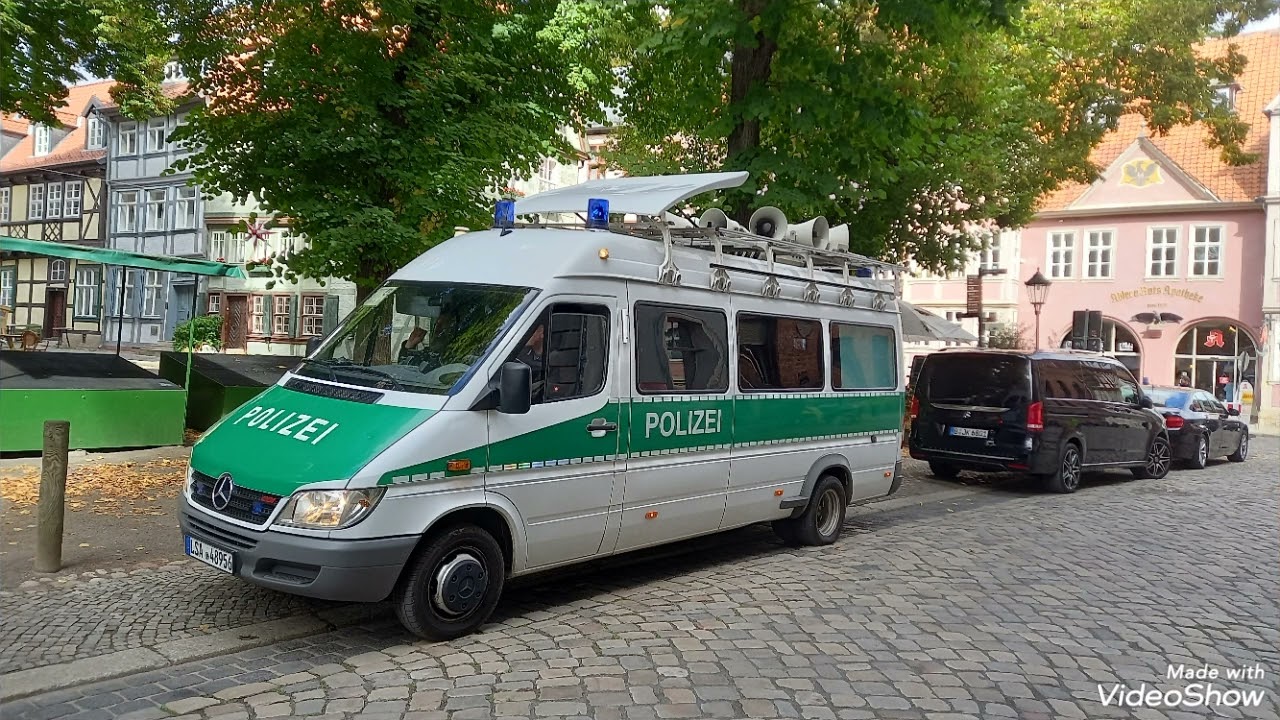 Polizei Einsatz zur Absicherung einer Bauern Demonstation in Quedlinburg am 16,9,2022