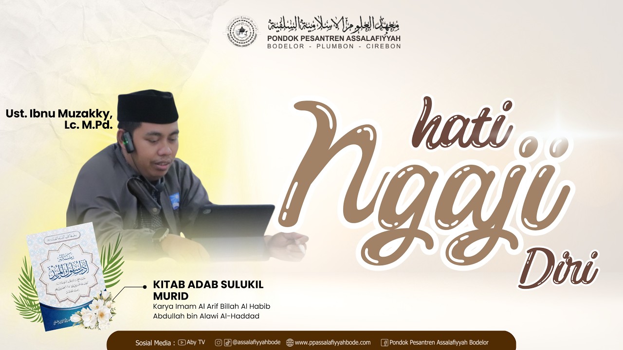 LIVE PENGAJIAN BADA SUBUH KITAB ADAB SULUKIL MURID OLEH Ust.IBNU MUZAKKY, Lc. M.Pd.